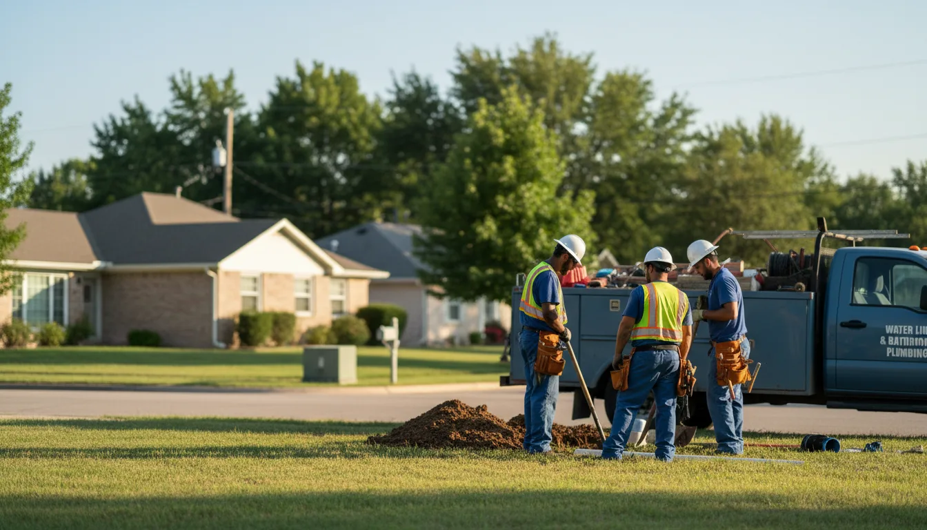 Residential water line and bathroom plumbing service in Pearl, MS